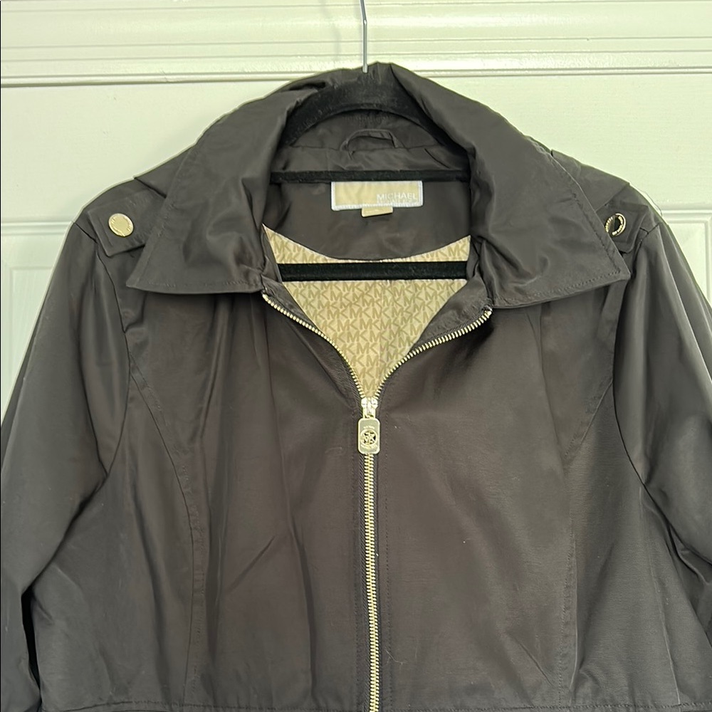 Michael Kors Hooded Black Utility Jacket - Picture 4 of 7